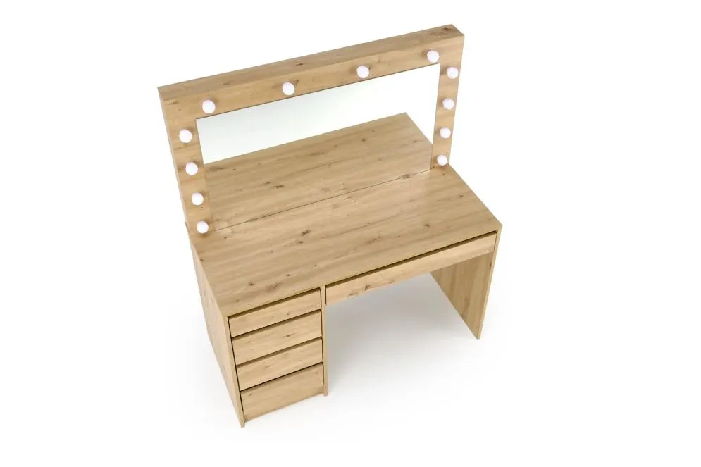 Toaletka HOLLYWOOD XL dąb artisan I sklep z lustrem meblowy MIRAT.