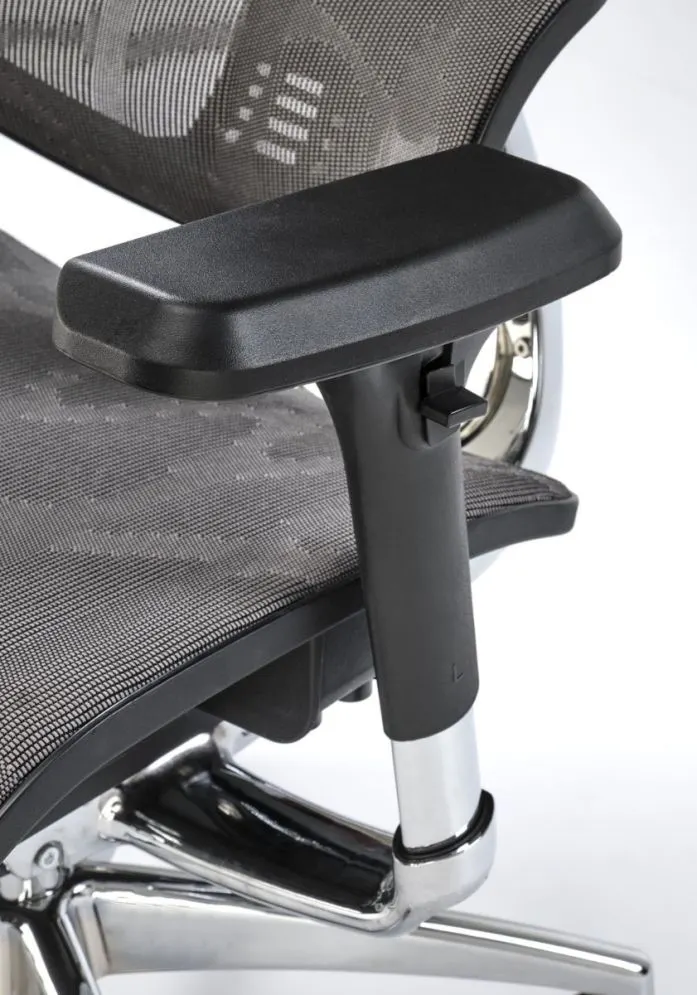 Fotel biurowy ETHAN szary z regulowanymi podłokietnikami I sklep meblowy MIRAT.