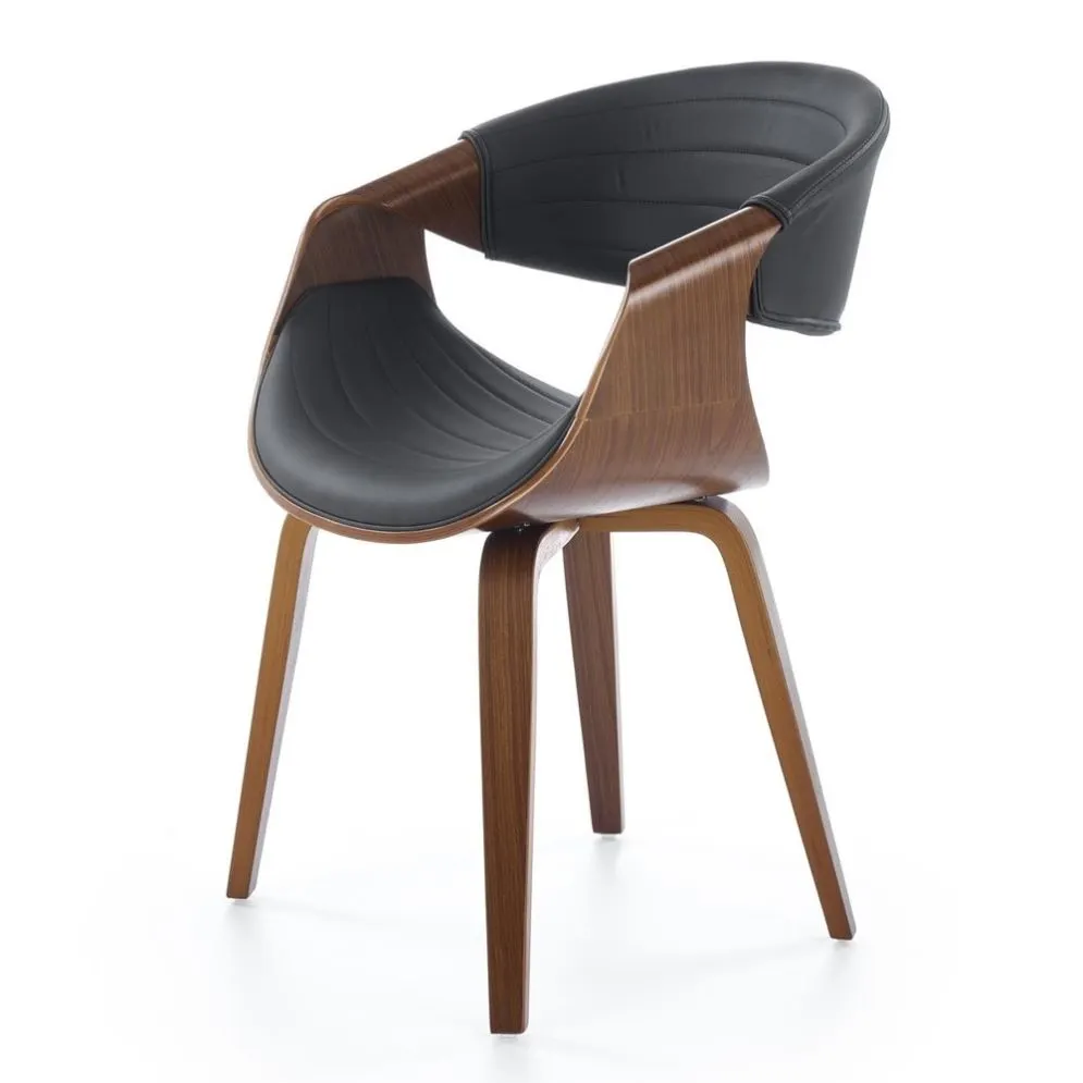 Krzesło K544 czarne/orzech ze sklejki I sklep meblowy MIRAT.