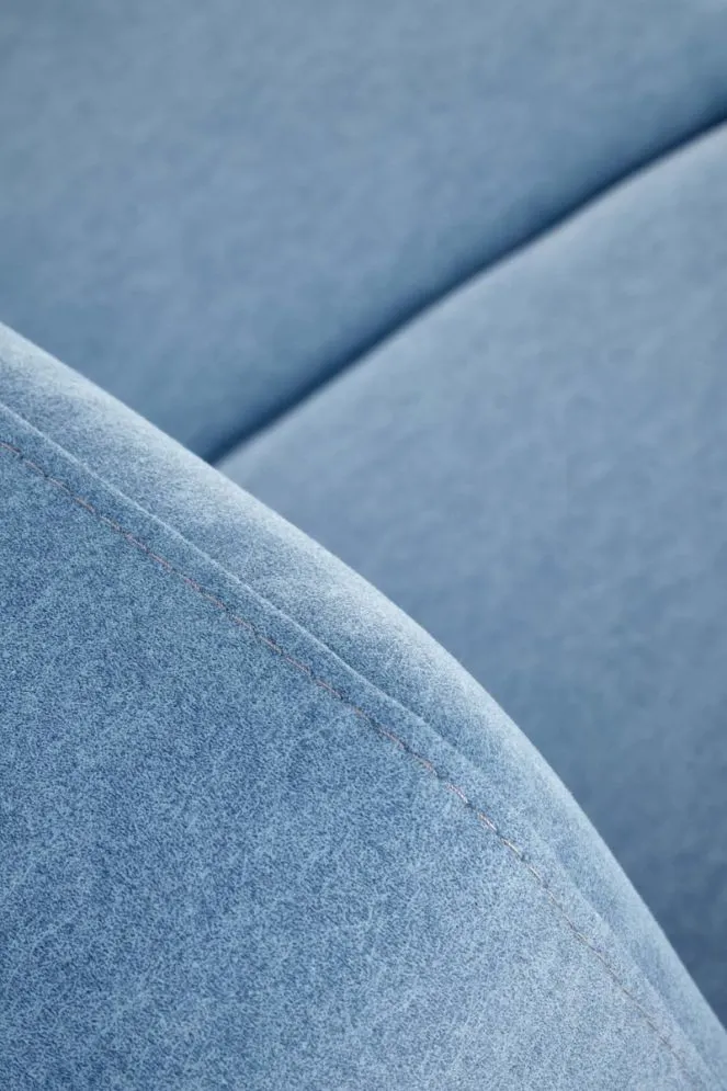 Sofa MILANO 2S niebieska/orzech dwuosobowa PRL I sklep meblowy MIRAT. styl SKANDYNAWSKI, VINTAGE