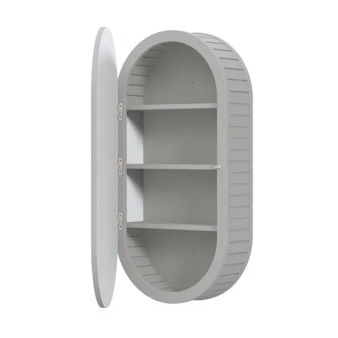 Szafka łazienkowa VENEZIA CASHMERE 1D 43cm kaszmirowy mat z lustrem I sklep meblowy MIRAT. styl RYFLOWANY kolekcja VENEZIA