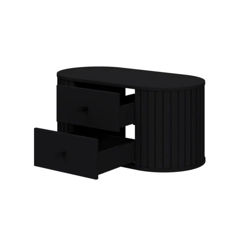 Szafka pod umywalkę VENEZIA 2S 95cm czarny mat ryflowana I sklep meblowy MIRAT. styl RYFLOWANY kolekcja VENEZIA