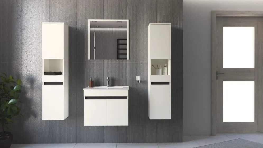 Szafka pod umywalkę FIGARO 2D 60cm biała dwudrzwiowa I sklep meblowy MIRAT. styl SKANDYNAWSKI