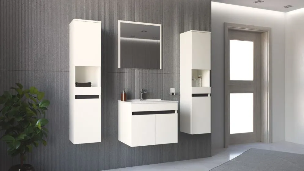 Szafka pod umywalkę FIGARO 2D 60cm biała dwudrzwiowa I sklep meblowy MIRAT. styl SKANDYNAWSKI