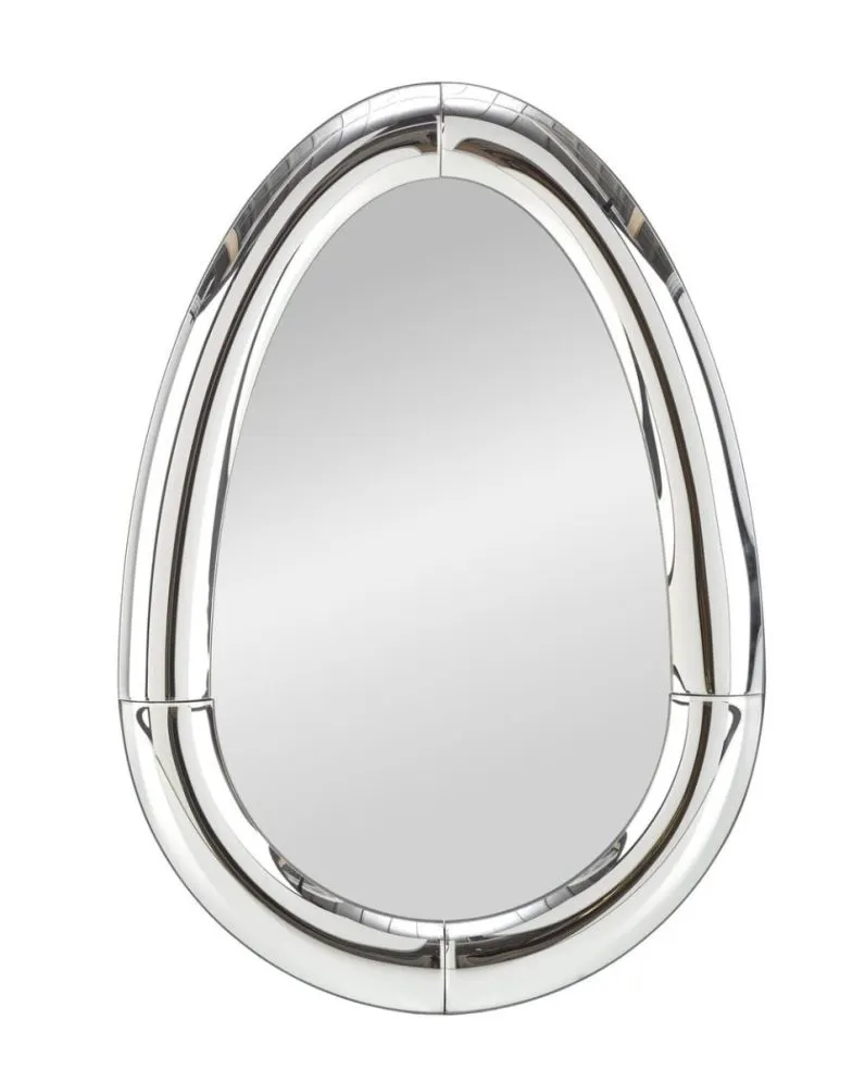 Lustro dekoracyjne IVORY 120x80cm srebrne wiszące I sklep meblowy MIRAT.