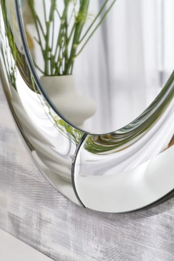 Lustro dekoracyjne MOON 80x80cm srebrne do salonu I sklep meblowy MIRAT. styl GLAMOUR