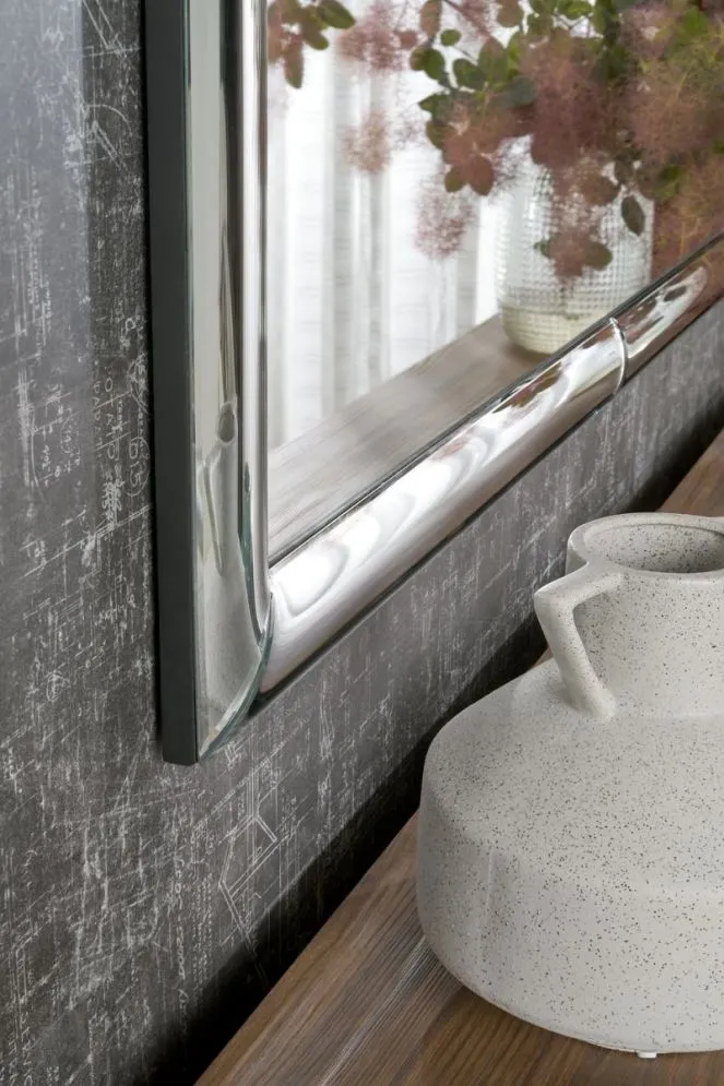 Lustro dekoracyjne ABISSO 72x162cm srebrne wiszące I sklep meblowy MIRAT. styl GLAMOUR