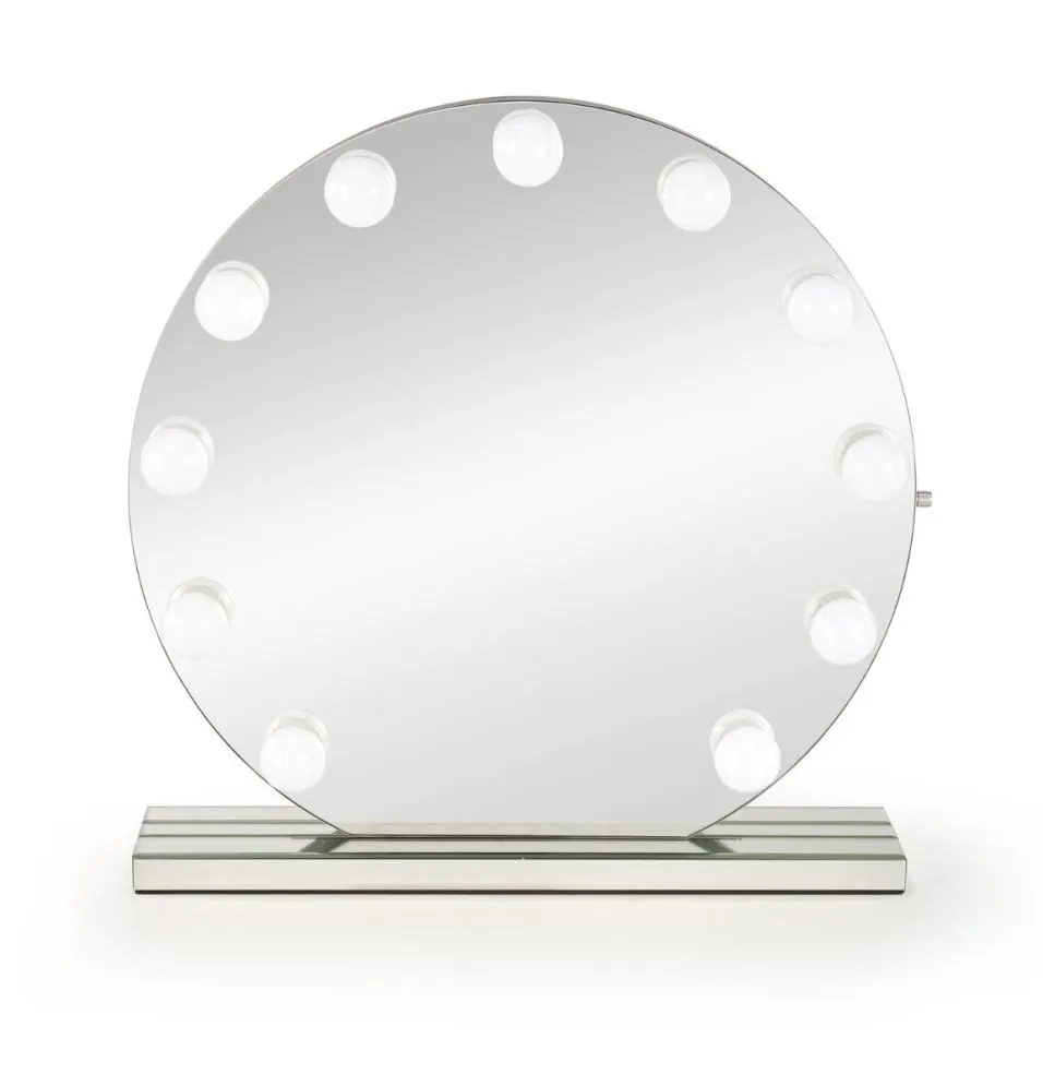 Okrągłe lustro do toaletki TORANO 70x70cm z oświetleniem LED I sklep meblowy MIRAT.