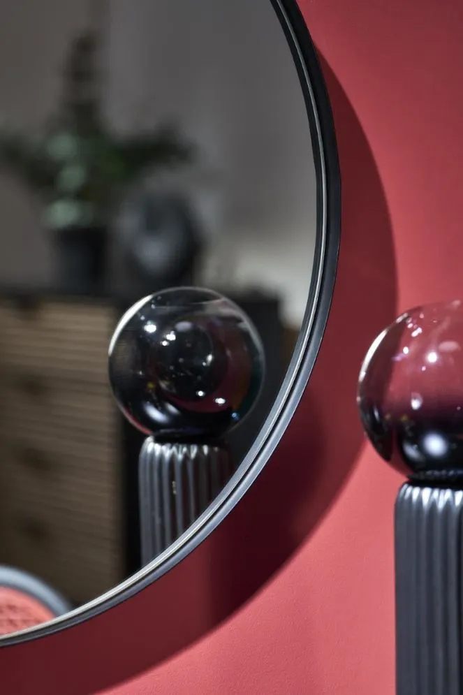 Lustro okrągłe PATINA czarne ścienne I sklep meblowy MIRAT. styl LOFT