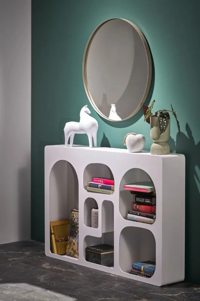 Lustro okrągłe PATINA złote glamour I sklep meblowy MIRAT. styl GLAMOUR