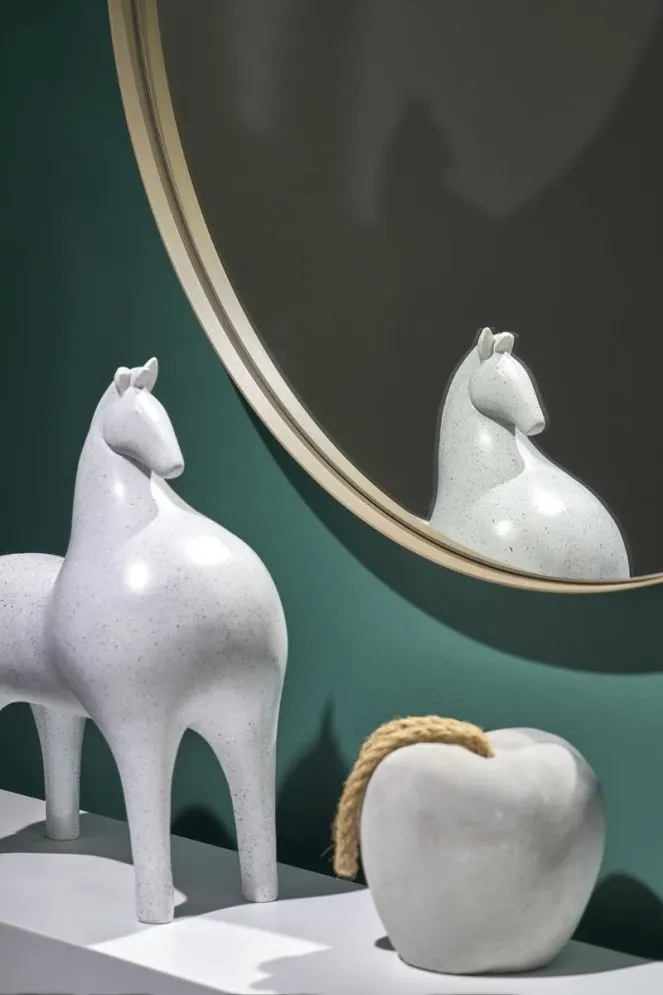 Lustro okrągłe PATINA złote glamour I sklep meblowy MIRAT. styl GLAMOUR