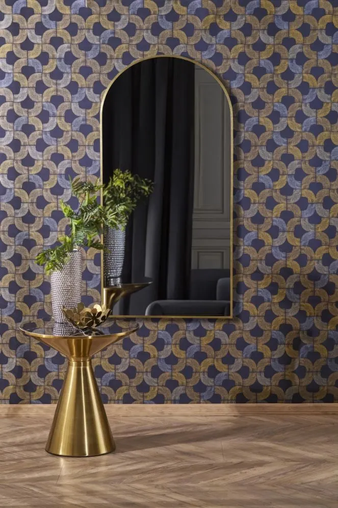 Lustro dekoracyjne CURIO złote łukowate I sklep meblowy MIRAT. styl GLAMOUR