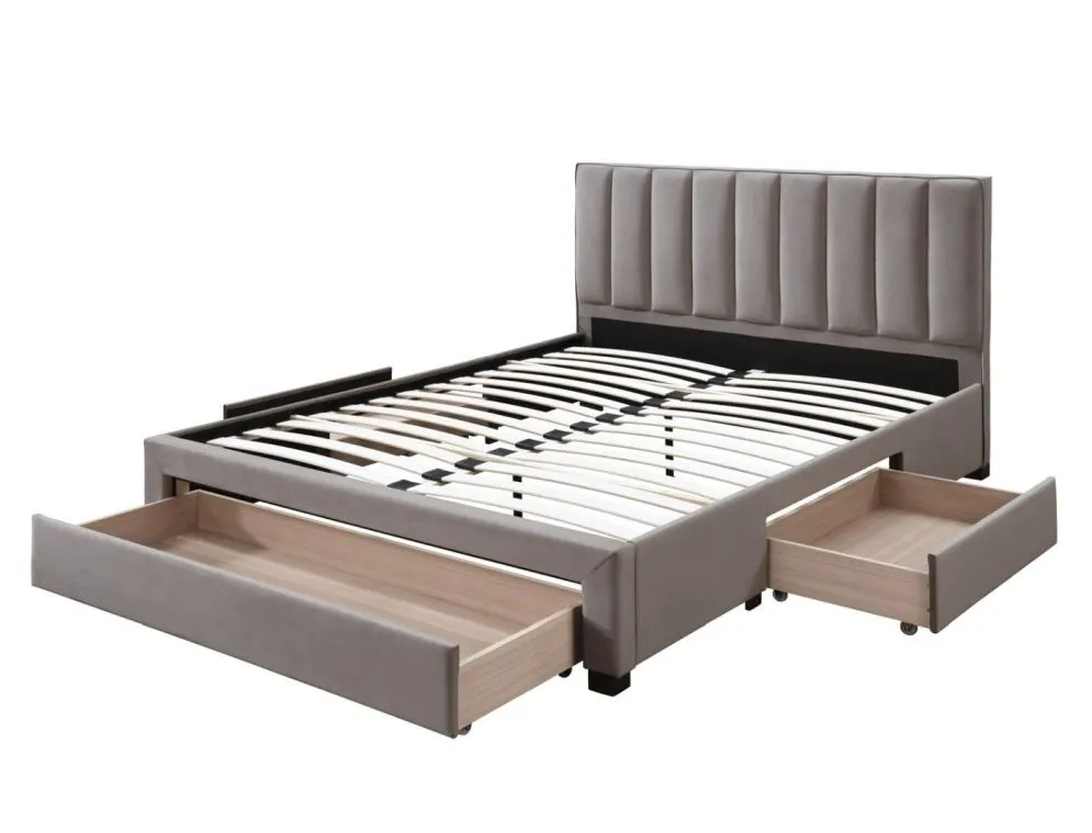 Łóżko tapicerowane GRACE 160x200 beżowe do sypialni I sklep meblowy MIRAT.