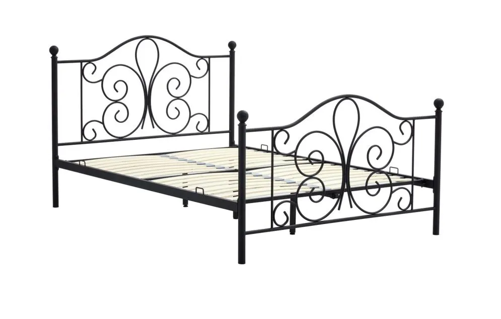 Łóżko metalowe PANAMA 140x200 czarne do sypialni I sklep meblowy MIRAT.