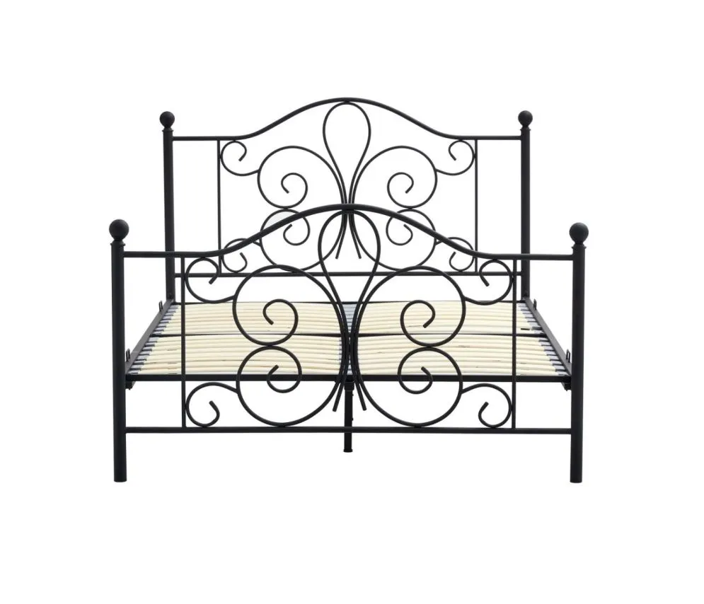 Łóżko metalowe PANAMA 140x200 czarne do sypialni I sklep meblowy MIRAT.