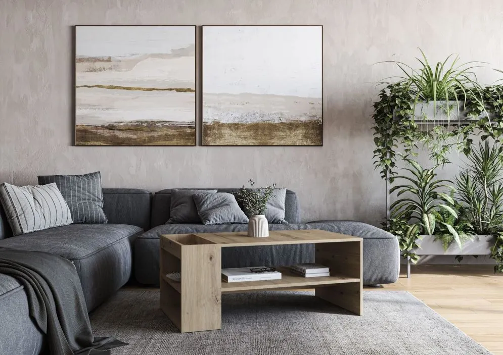 Ława MURCIA 100x55cm dąb artisan z dolną półką I sklep meblowy MIRAT.