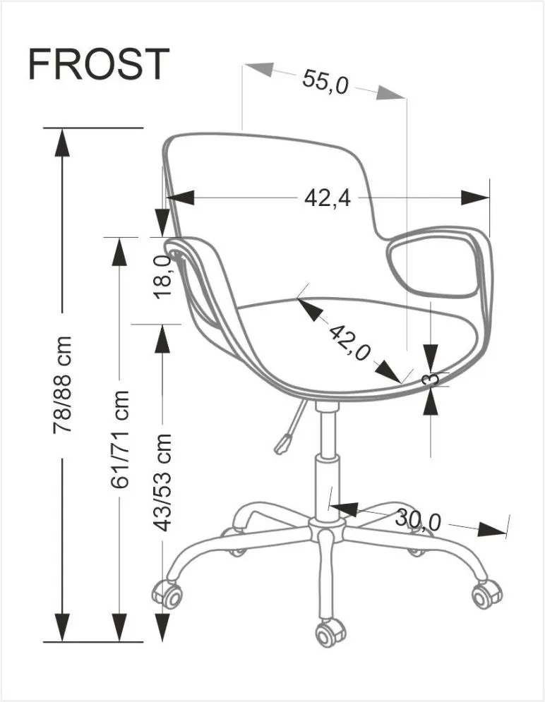 Fotel dziecięcy FROST czarny z podłokietnikami I sklep meblowy MIRAT.