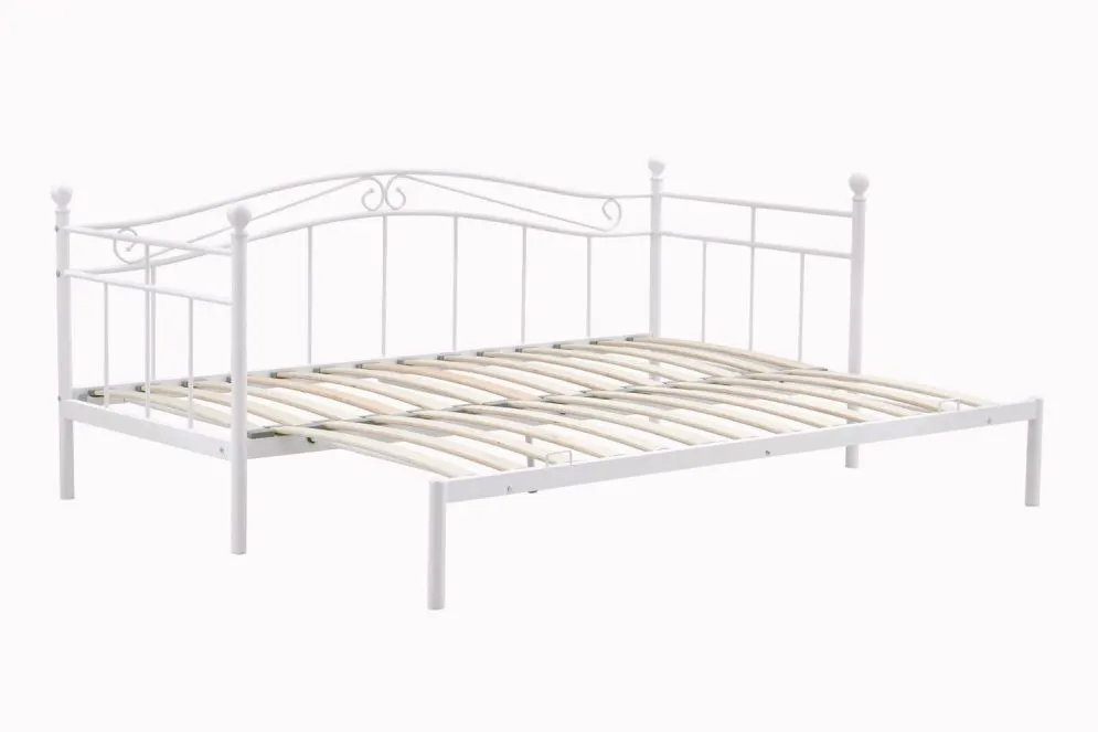 Łóżko metalowe ARIZA 180x200 białe wysuwane młodzieżowe  I sklep meblowy MIRAT.