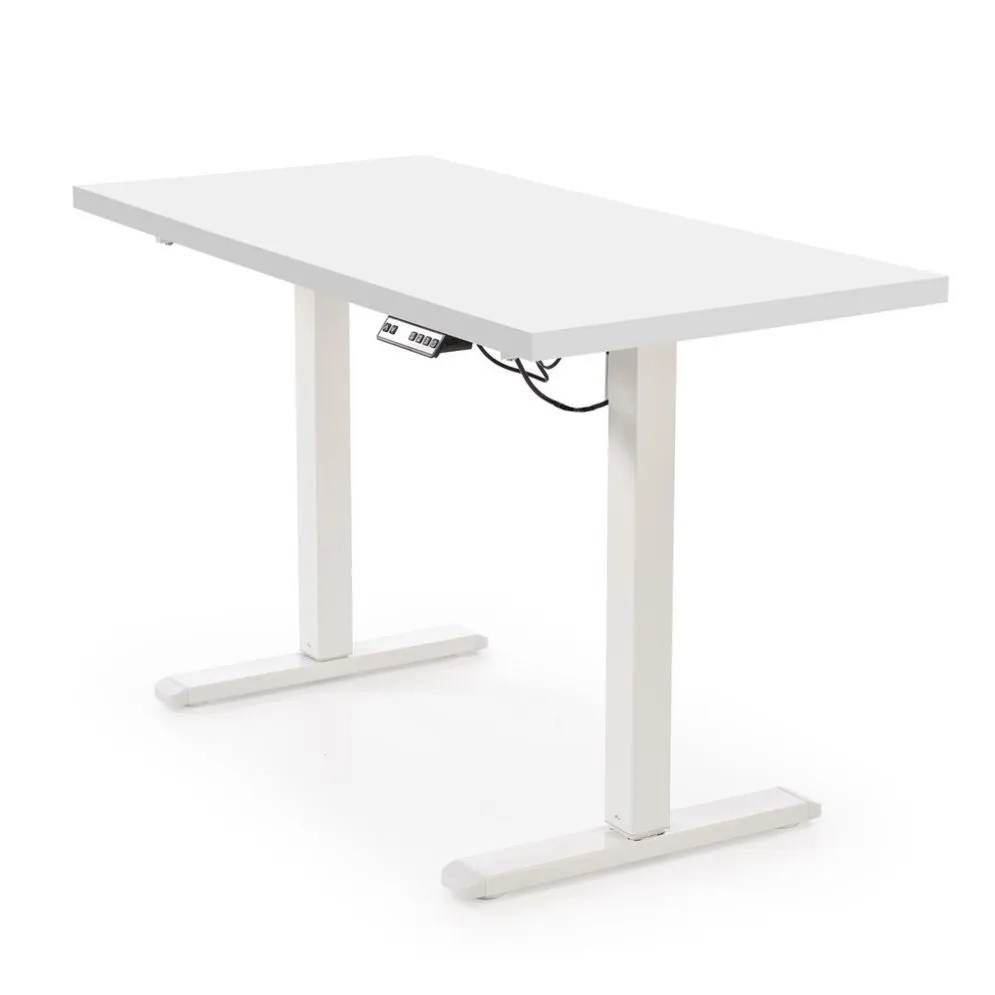 Metalowe biurko B54 120x60cm białe z regulacją wysokości I sklep meblowy MIRAT.