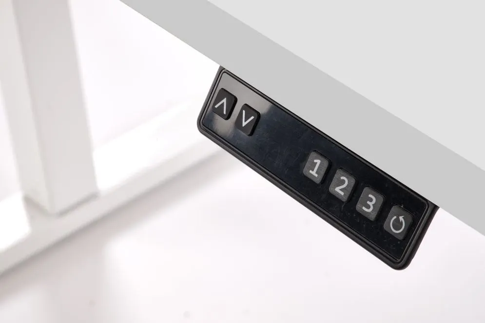 Metalowe biurko B54 120x60cm białe z regulacją wysokości I sklep meblowy MIRAT.