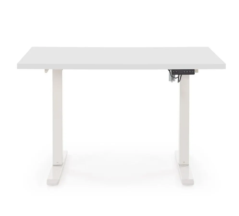 Metalowe biurko B54 120x60cm białe z regulacją wysokości I sklep meblowy MIRAT.