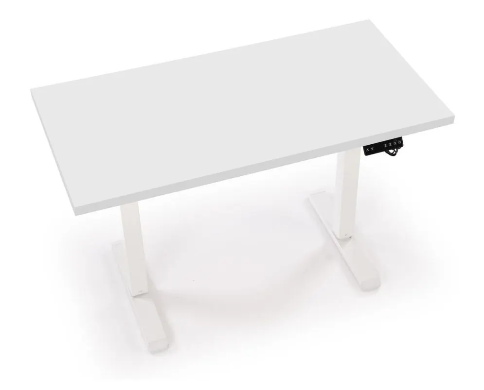Metalowe biurko B54 120x60cm białe z regulacją wysokości I sklep meblowy MIRAT.