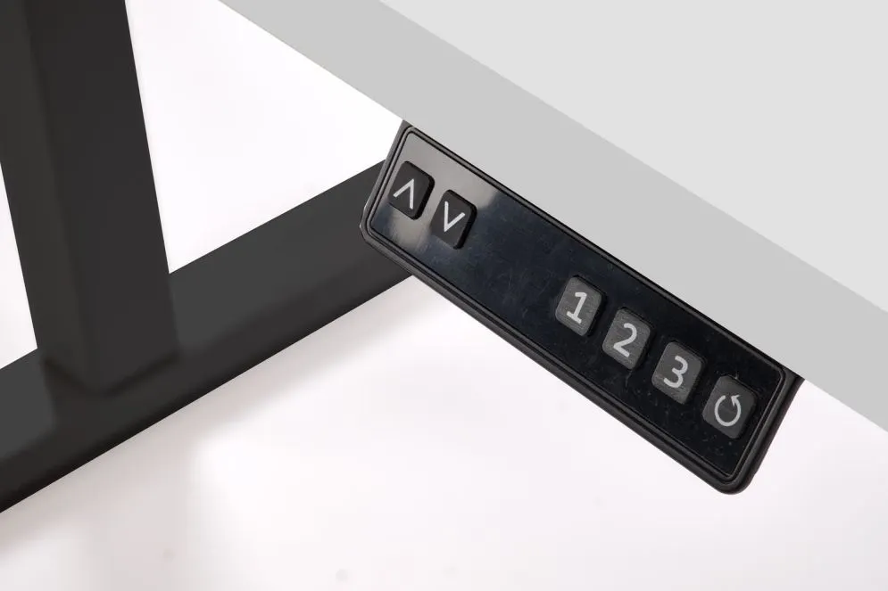 Elektryczne biurko B54 120x60cm białe/czarne z regulacją wysokości I sklep meblowy MIRAT.