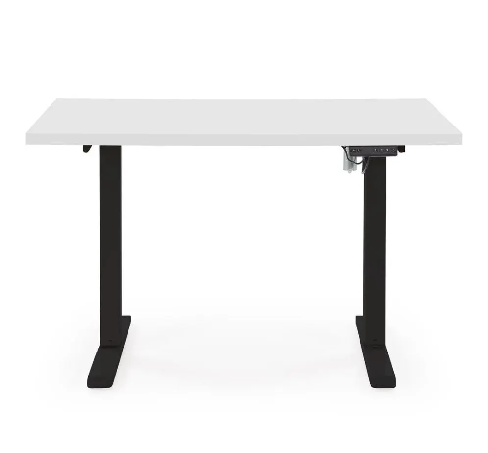 Elektryczne biurko B54 120x60cm białe/czarne z regulacją wysokości I sklep meblowy MIRAT.