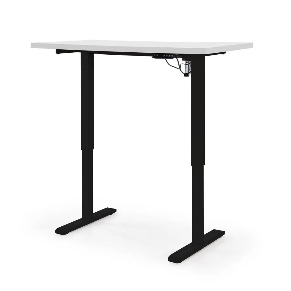 Elektryczne biurko B54 120x60cm białe/czarne z regulacją wysokości I sklep meblowy MIRAT.