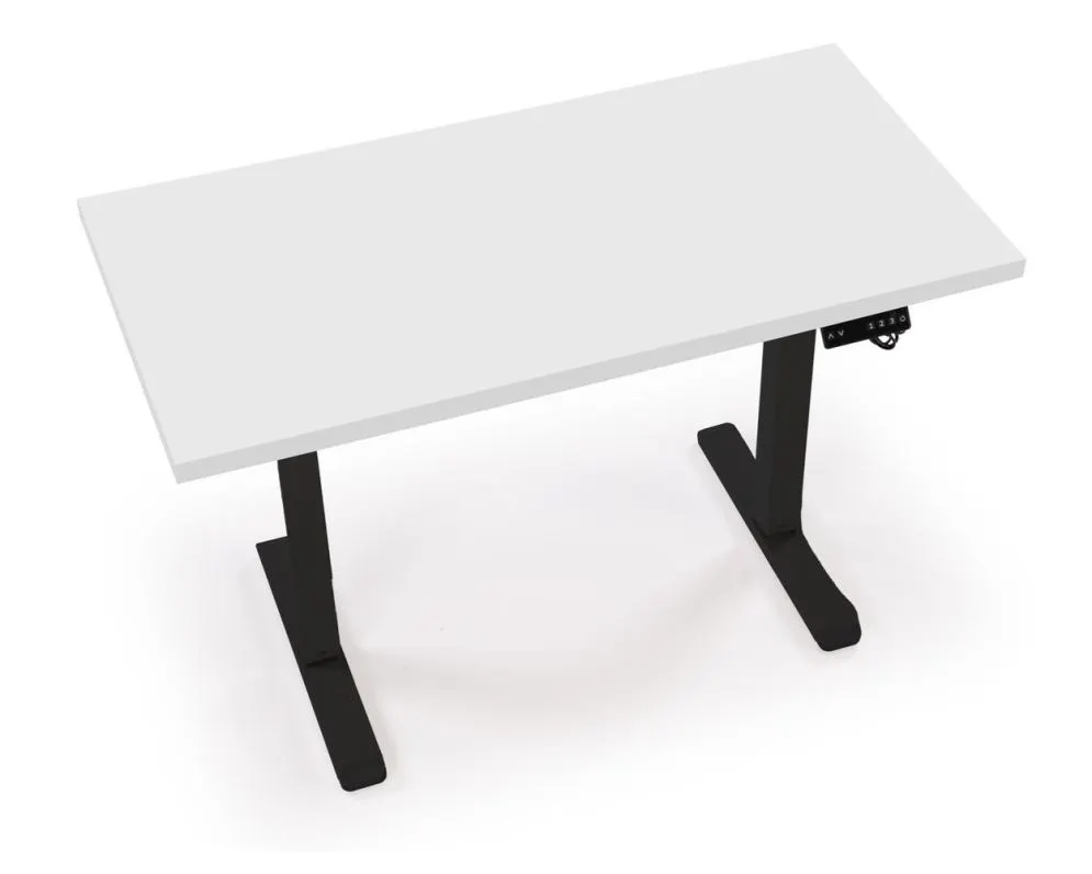 Elektryczne biurko B54 120x60cm białe/czarne z regulacją wysokości I sklep meblowy MIRAT.