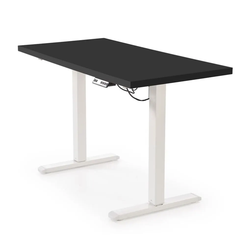 Młodzieżowe biurko B54 120x60cm czarne/białe z regulacją wysokości I sklep meblowy MIRAT.