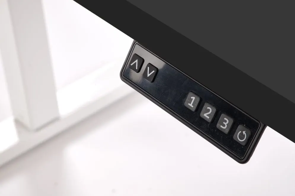 Młodzieżowe biurko B54 120x60cm czarne/białe z regulacją wysokości I sklep meblowy MIRAT.