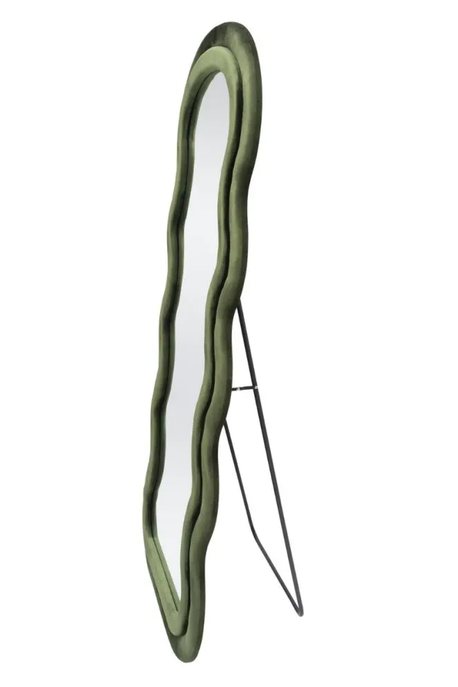 Lustro stojące lub wiszące CONFETTO 70x160cm oliwkowe tapicerowane I sklep meblowy MIRAT.