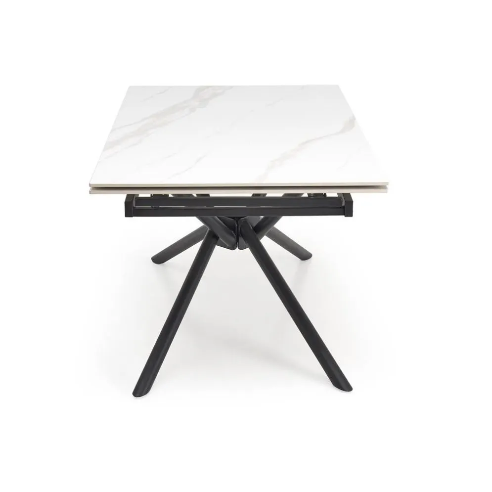 Stół rozkładany VITORINO 160(220)x90 biały marmur glamour I sklep meblowy MIRAT.