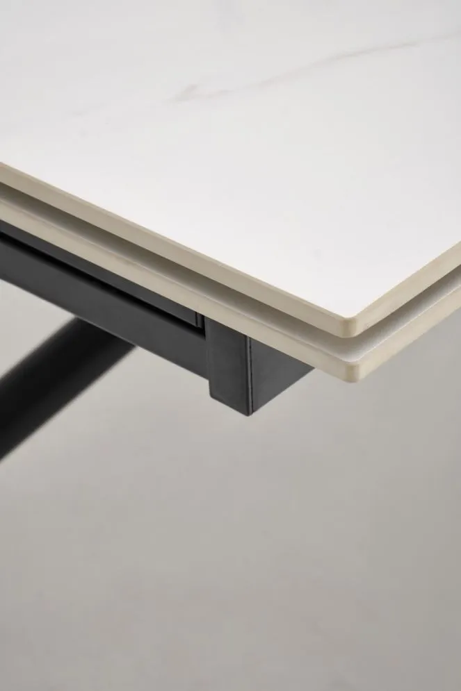 Stół rozkładany VITORINO 160(220)x90 biały marmur glamour I sklep meblowy MIRAT.