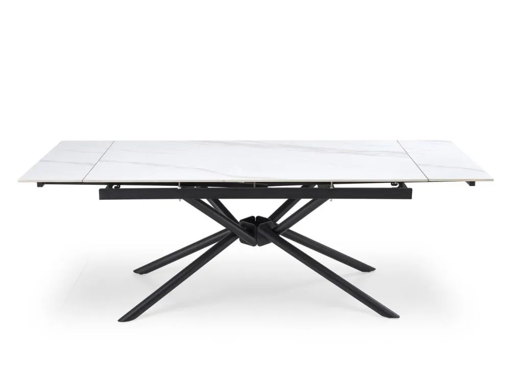 Stół rozkładany VITORINO 160(220)x90 biały marmur glamour I sklep meblowy MIRAT.