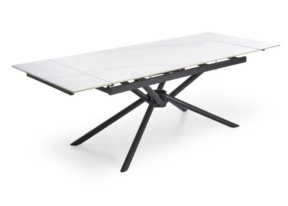 Stół rozkładany VITORINO 160(220)x90 biały marmur glamour I sklep meblowy MIRAT.