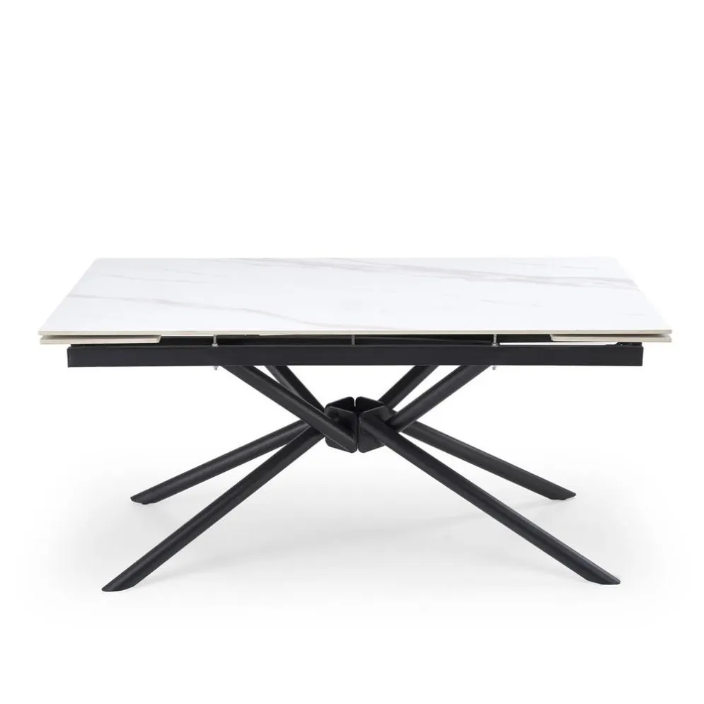 Stół rozkładany VITORINO 160(220)x90 biały marmur glamour I sklep meblowy MIRAT.