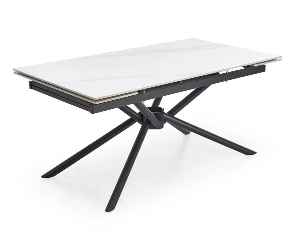 Stół rozkładany VITORINO 160(220)x90 biały marmur glamour I sklep meblowy MIRAT.