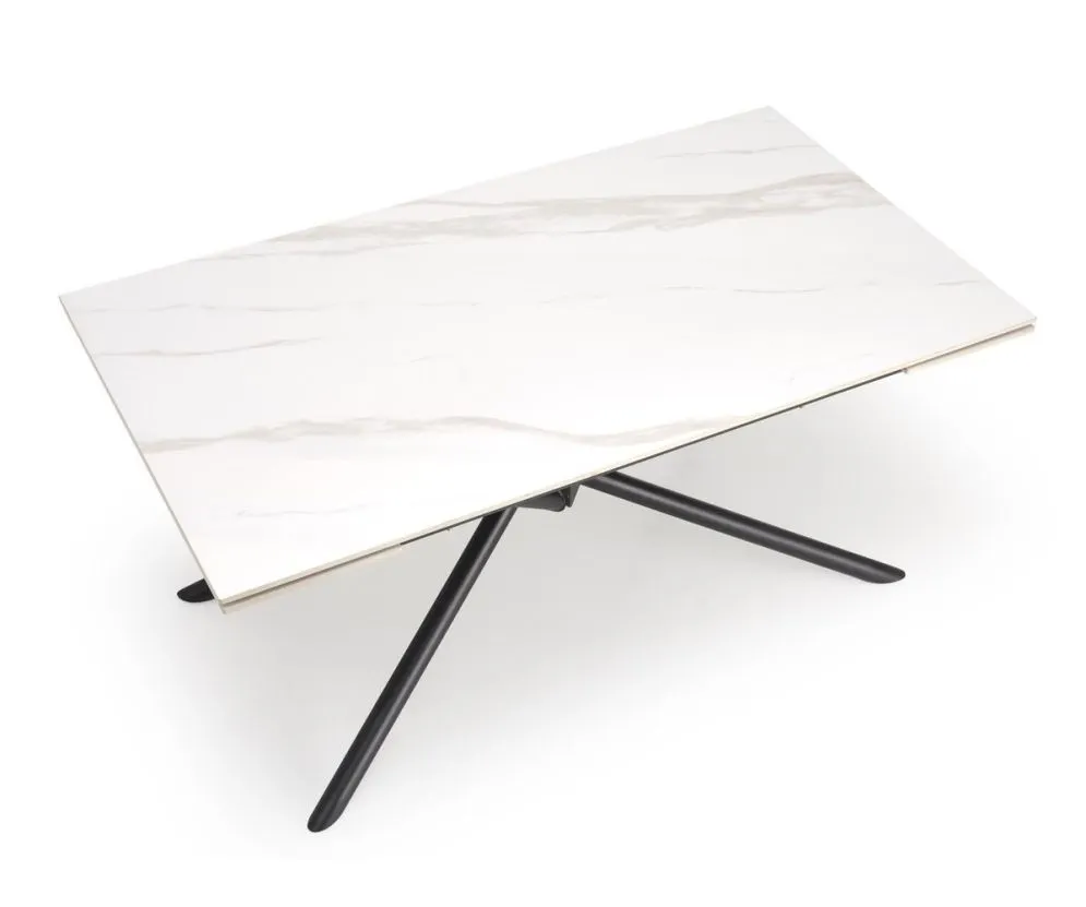 Stół rozkładany VITORINO 160(220)x90 biały marmur glamour I sklep meblowy MIRAT.