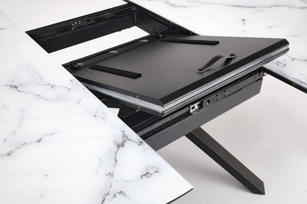 Stół rozkładany VERTIGO 130(180)x130 biały marmur loftowy I sklep meblowy MIRAT. styl LOFT