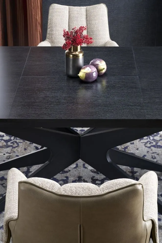 Stół rozkładany SANDRO 180(240)x100 czarny loftowy I sklep meblowy MIRAT. styl LOFT