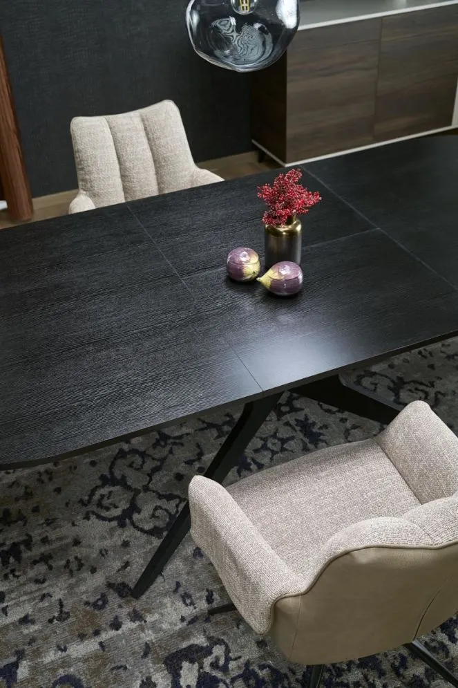 Stół rozkładany SANDRO 180(240)x100 czarny loftowy I sklep meblowy MIRAT. styl LOFT