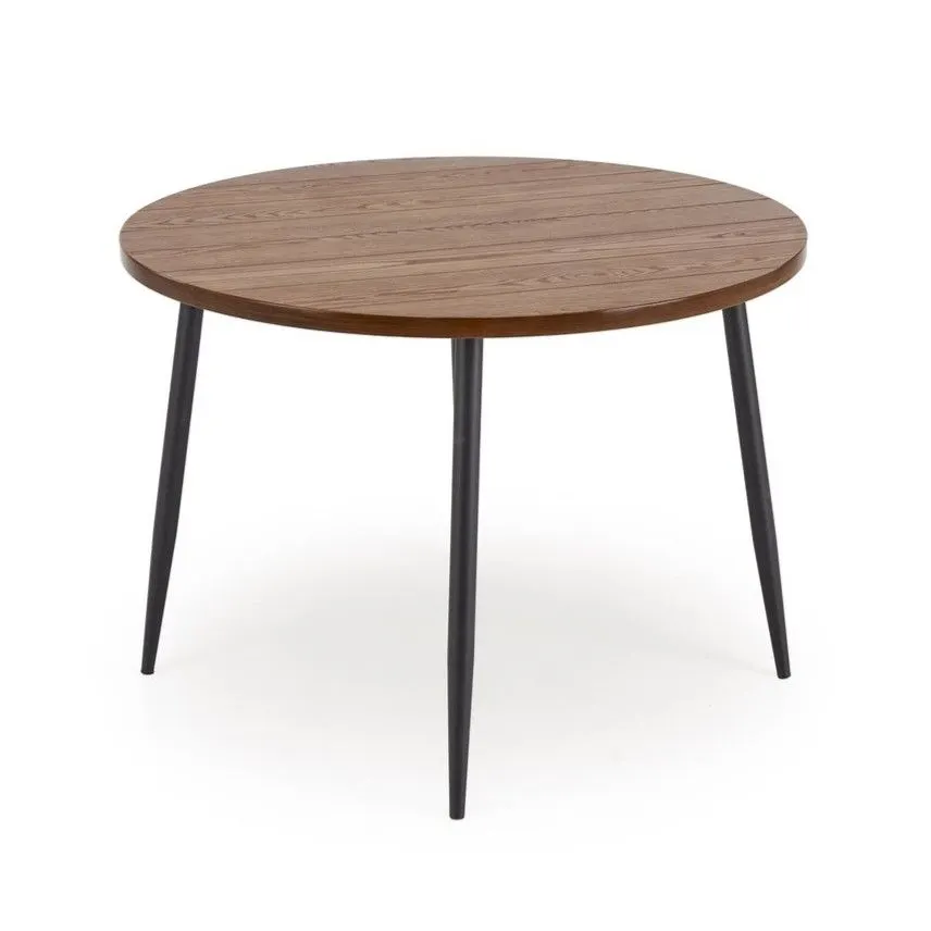 Stół okrągły BARRY 105x105 orzechowy/czarny mały I sklep meblowy MIRAT.