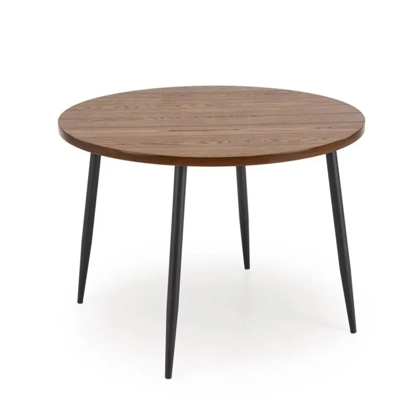 Stół okrągły BARRY 105x105 orzechowy/czarny mały I sklep meblowy MIRAT.