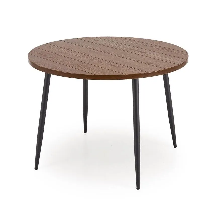 Stół okrągły BARRY 105x105 orzechowy/czarny mały I sklep meblowy MIRAT.