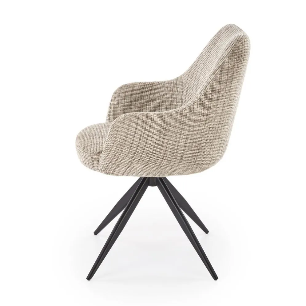 Krzesło tapicerowane K564 beżowe obracane do salonu I sklep meblowy MIRAT.