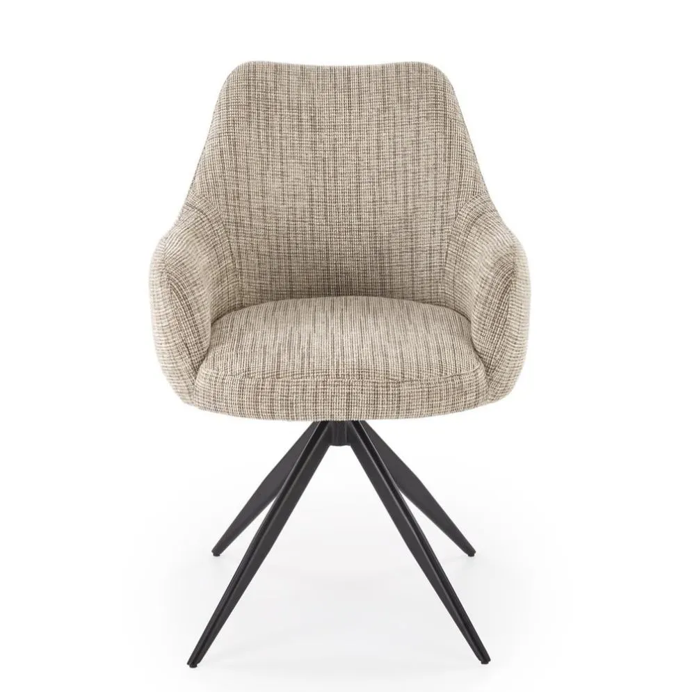Krzesło tapicerowane K564 beżowe obracane do salonu I sklep meblowy MIRAT.