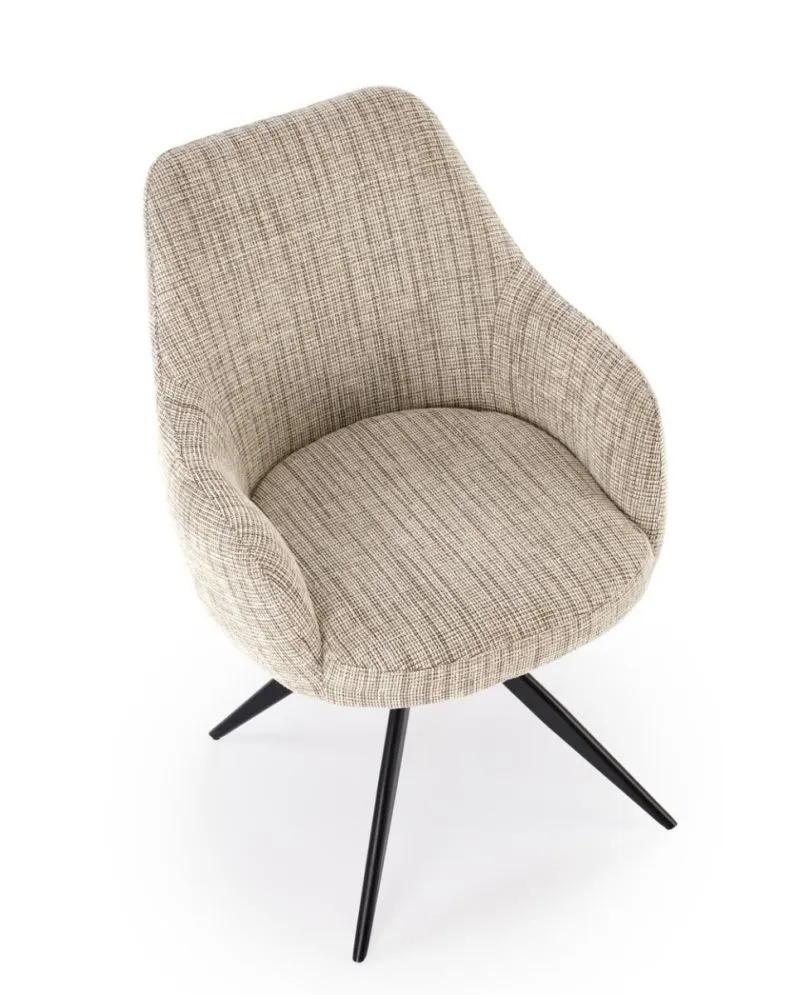 Krzesło tapicerowane K564 beżowe obracane do salonu I sklep meblowy MIRAT.