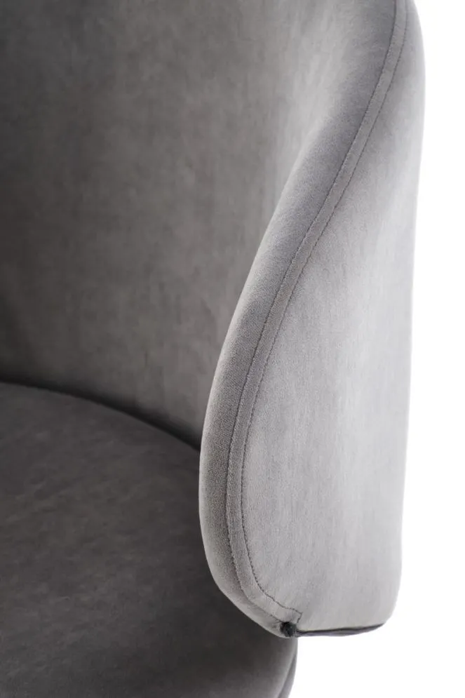 Krzesło tapicerowane K587 VELVET szare zaokrąglone I sklep meblowy MIRAT.